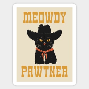 Meowdy Pawtner Sticker